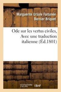  Hachette BNF - Ode sur les vertus civiles, Avec une traduction italienne.