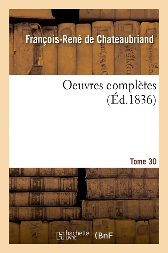 Oeuvres complètes Tome 30