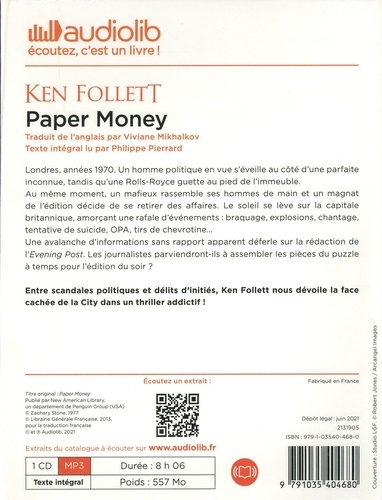 Paper Money  avec 1 CD audio MP3