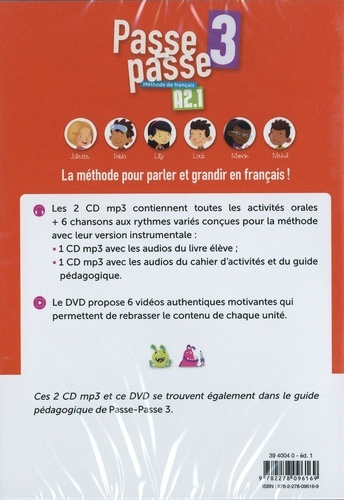 Passe-passe 3 A2.1. Méthode de français. Avec 1 DVD  2 CD audio MP3