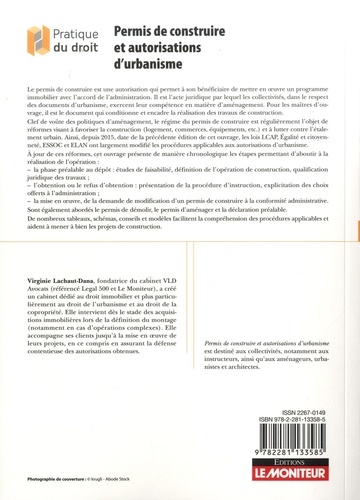 Permis de construire et autorisations d'urbanisme. Etudes préalables, délivrance, mise en oeuvre 2e édition