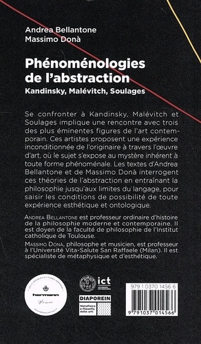 Phénoménologies de l'abstraction. Kandinsky, Malévitch, Soulages
