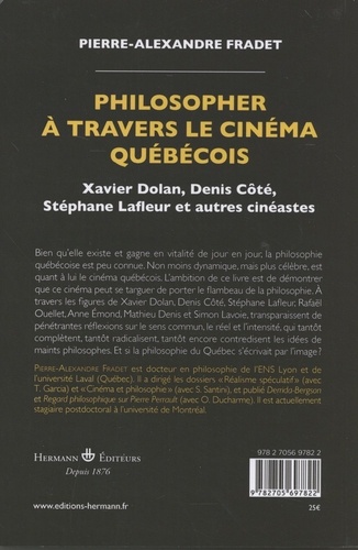 Philosopher à travers le cinéma québécois. Xavier Dolan, Denis Côté, Stéphane Lafleur et autres cinéastes