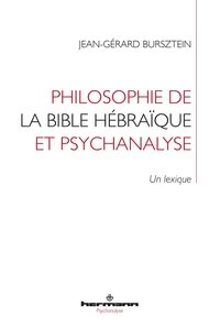 Philosophie de la Bible hébraïque et psychanalyse