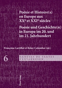 Poésie et Histoire(s) en Europe aux XXe et XXIe siècles