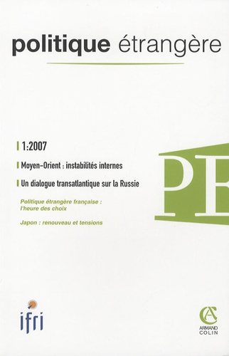 Myriam Benraad et Mohammad-Reza Djalili - Politique étrangère N° 1, 2007 : .
