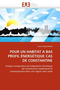 Pour un habitat a bas profil énergétique cas de constantine