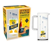  Hachette Pratique - Un pastis à Marseille - Coffret avec 1 carafe à pastis et 1 livre de recette.