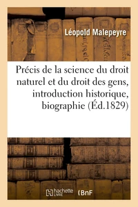 Précis de la science du droit naturel et du droit des gens précédé d'une introduction historique,