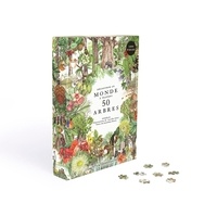 Lucille Clerc et Jonathan Drori - Puzzle Le tour du monde en 50 arbres - 1000 pièces, avec un poster explicatif.