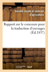 Rapport sur le concours pour la traduction d'ouvrages o