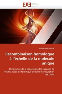 Judith Miné-Hattab - Recombinaison homologue à l''échelle de la molécule unique.