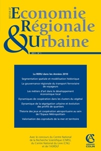 Claude Lacour et André Torre - Revue d'économie régionale et urbaine N° 1/2011 : .