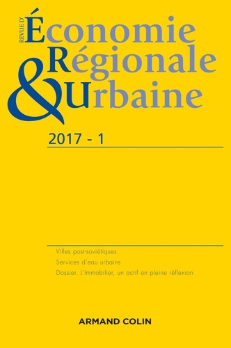 André Torre - Revue d'économie régionale et urbaine N° 1/2017 : .