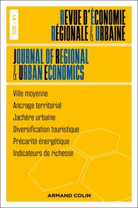 Revue d'économie régionale et urbaine N° 1/2026