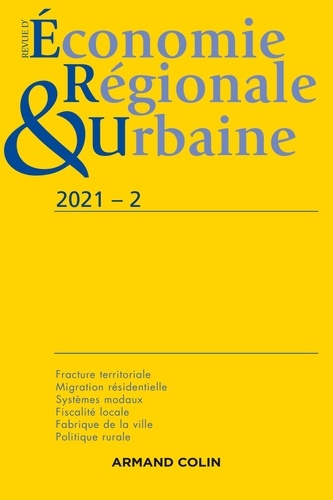 Revue d'économie régionale et urbaine N° 2/2021