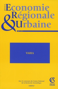Allen-J Scott - Revue d'économie régionale et urbaine N° 3/2007 : Varia.