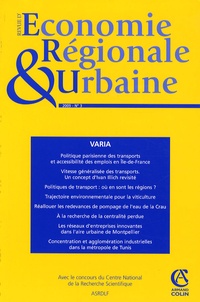 Claude Lacour - Revue d'économie régionale et urbaine N° 3, 2009 : .