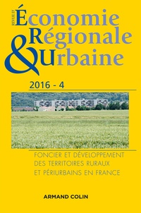  Anonyme - Revue d'économie régionale et urbaine N° 4/2016 : .