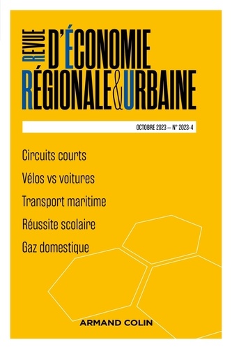  Armand Colin - Revue d'économie régionale et urbaine N° 4/2023 : .
