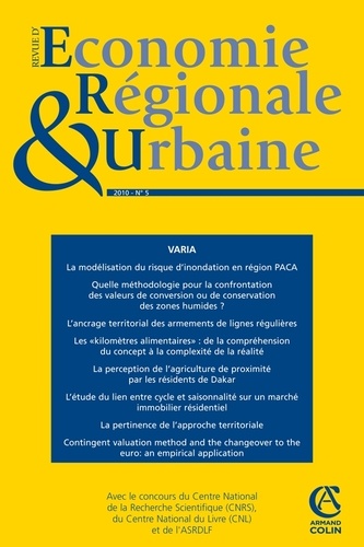 Claude Lacour - Revue d'économie régionale et urbaine N° 5, 2010 : .