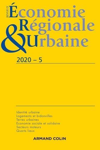 Revue d'économie régionale et urbaine N° 5/2020 Varia