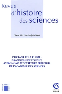 L'octant et la plume : Grandjean de Fouchy, astronome et secrétaire perpétuel de l'Académie des sciences