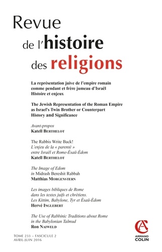  Anonyme - Revue de l'histoire des religions N° 2/2016 : .