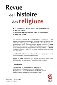 Revue de l'histoire des religions N° 2/2023