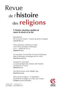L'Ordre chrétien médiéval entre le droit et la foi