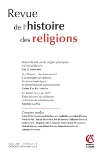 Charles Amiel - Revue de l'histoire des religions Tome 229 N° 4, Octobre-décembre 2012 : .