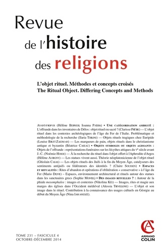 Charles Amiel - Revue de l'histoire des religions Tome 231 N° 4, Octobre-décembre 2014 : L'objet rituel : concepts et méthodes croisés.