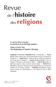 Ce qu'un dieu n'est pas : les prémices de la théologie négative