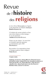 Charles Amiel - Revue de l'histoire des religions Tome 239 N° 1, janvier-mars 2022 : .