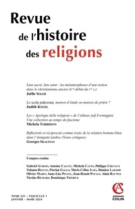 Charles Amiel - Revue de l'histoire des religions Tome 241 N° 1, janvier-mars 2024 : .