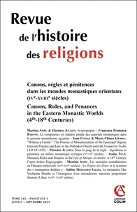 Revue de l'histoire des religions Tome 242, N° 3 juillet - septembre 2015