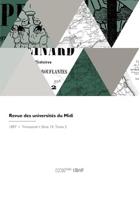 Des lettres Faculté - Revue des universités du Midi.