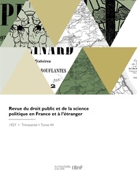 Gaston Jèze - Revue du droit public et de la science politique en France et à l'étranger.