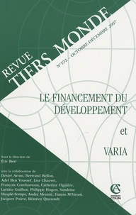 Le financement du développement et varia