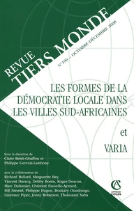 Les formes de la démocratie locale dans les villes sud-africaines