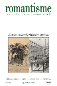 Philippe Hamon - Romantisme N° 143, 1er trimestr : Histoire culturelle, histoire littéraire.
