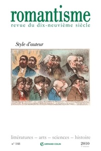 Eric Bordas et Alain Vaillant - Romantisme N° 148, 2e trimestre : Style d'auteur.