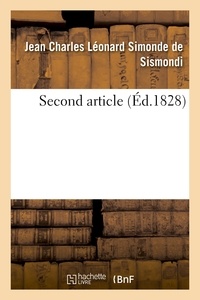 Jean Charles Léonard Simonde Sismondi (de) - Second article.