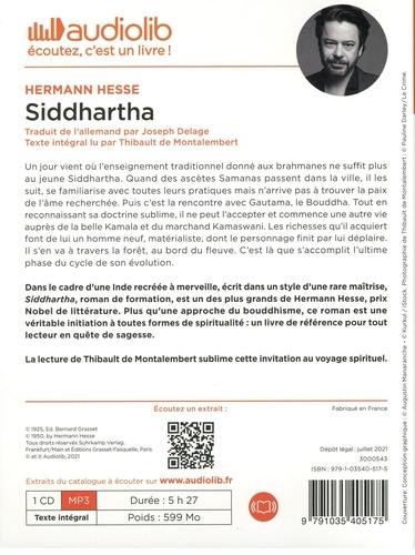 Siddhartha  avec 1 CD audio MP3