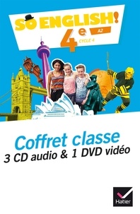 Evelyne Ledru-Germain - So English! 4e A2 - Coffret classe. 1 DVD + 3 CD audio