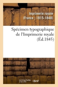 Royale Imprimerie - Spécimen typographique de l'Imprimerie royale.