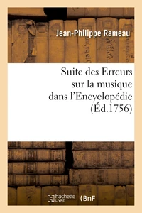 Suite des Erreurs sur la musique dans l'Encyclopédie