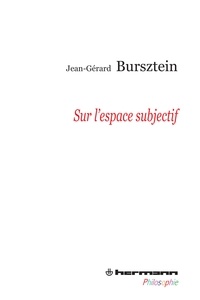 Jean-Gérard Bursztein - Sur lespace subjectif.