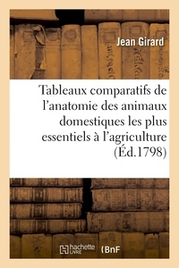 Jean Girard - Tableaux comparatifs de l'anatomie des animaux domestiques les plus essentiels à l'agriculture - tels que le cheval, l'âne, le mulet, le boeuf, le mouton, la chèvre, le cochon, le chien et le chat.