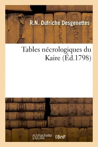 Tables nécrologiques du Kaire